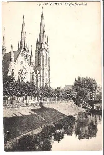 Straßburg - L'Église Saint Paul  von 1934  (AK5522)