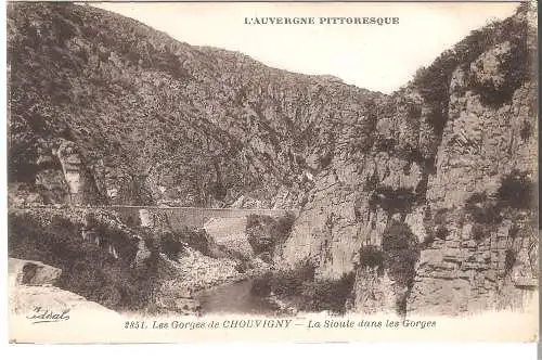 L'Auvergne Pittoresque - Les Gorges de Chouvigny von 1928  (AK5537)