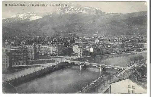 Grenoble - Vue générale et le Moucherotte von 1915 (AK5541)