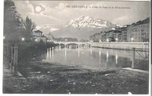 Grenoble - Claire de lune et le Moucherotte von 1915 (AK5542)