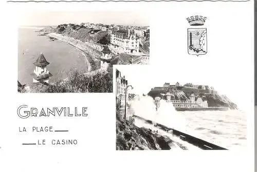 Granville - La Plage - Le Casino - 2 Ansichten von 1977  (AK5554)