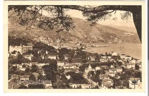 Menton - Vue générale - prise du Cap Martin von 1937  (AK5568)
