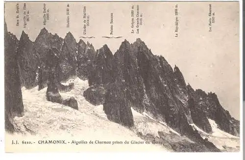 Chamonix - Alguilles de Charmoz prises du Glacier du Géant von 1937  (AK5570)