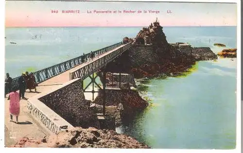 BIARRITZ - La Passerelle et le Vierge  von 1919  (AK5579)