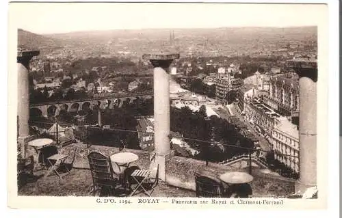 ROYAT l- Panorama sur Royat et Clermont Ferrand von 1912 (AK5592)