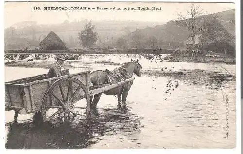 HUELGOAT-LOCMARIA - Passage d'un gué au Moulin Neuf  von 1907 (AK5600)