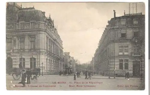 LE MANS - Place de la Republique von 1908 (AK5628)