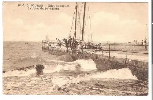 G. O. Fouras - Effet de Vagues - La Jetée du Port Nord von 1919 (AK5634)