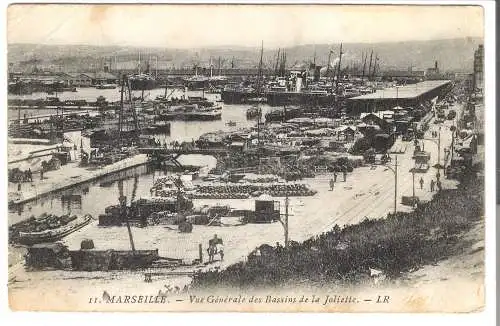 Marseille - Vue Générale des Bassins de la Jolielle von 1913 (AK5676)
