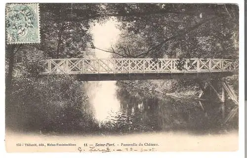 Melun-Fontainebleau - Seine-Port - Passerelle du Château von 1905 (AK5708)