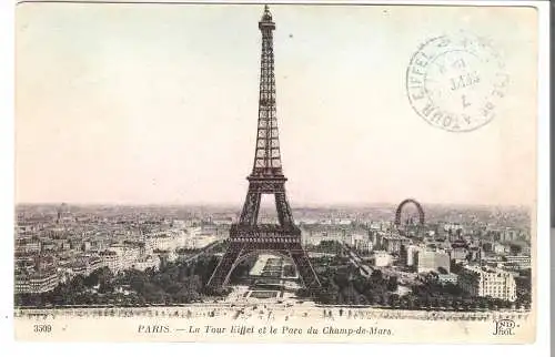 Paris - La Tour Eiffel et le Parc du Champ-de-Mars von 1919 (AK5822)