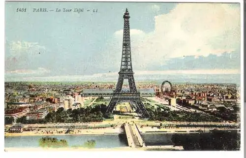 Paris - La Tour Eiffel et le Parc du Champ-de-Mars von 1910 (AK5823)