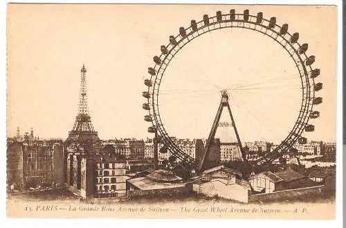 Paris - La Grande Roue - Avenue de Suffren von 1907  (AK5871)