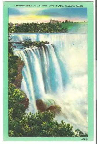 Horseshoe - Falls from Goat Island - Niagara Falls  von 1950 (AK5915-1)