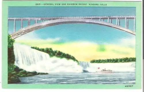 General View and Rainbow Bridge - Niagara Falls  von 1950 (AK5915-2)