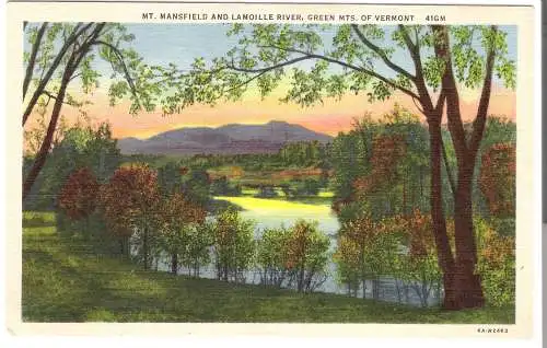 Mt. Mansfield and Lamoille River - Green Mts of Vermont  von 1950 (AK5921)