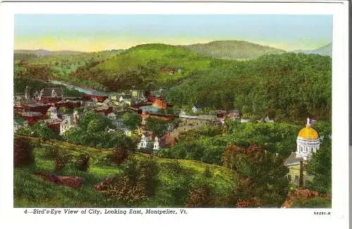 Montpelier - Bird's-Eye View of City - looking East  von 1950 (AK5922)