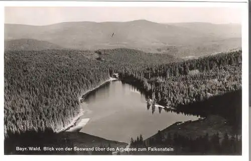 Bayr. Wald - Blick von der Seewand über den Aebersee zum Falkenstein von 1941 (AK5963)