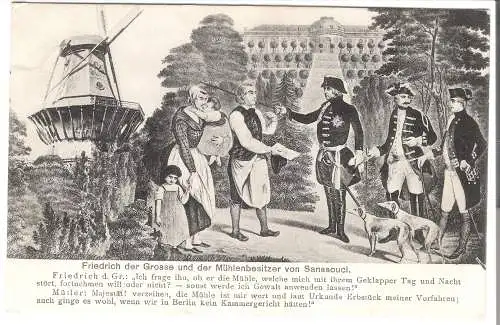 Friedrich der Grosse und der Mühlenbesitzer von Sanssouci von 1913 (AK5965)