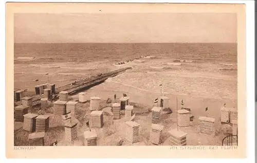 BORKUM - Am Strande bei Fluth  von 1912  (AK5973)