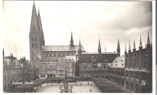 Lübeck - Markt  von 1928 (AK5976)