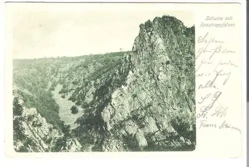 Schurre mit Rosstrappfelsen  - von 1901  (AK6056)