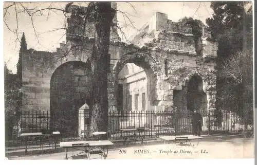 Nimes - Temple de Diane - von 1912  (AK6086)