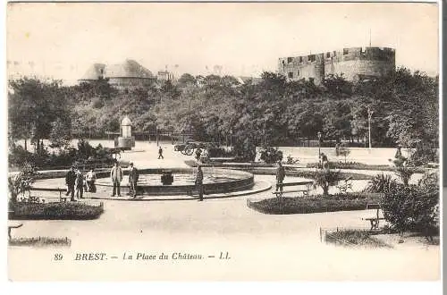 Brest - La Place du Château   - von 1927  (AK6091)