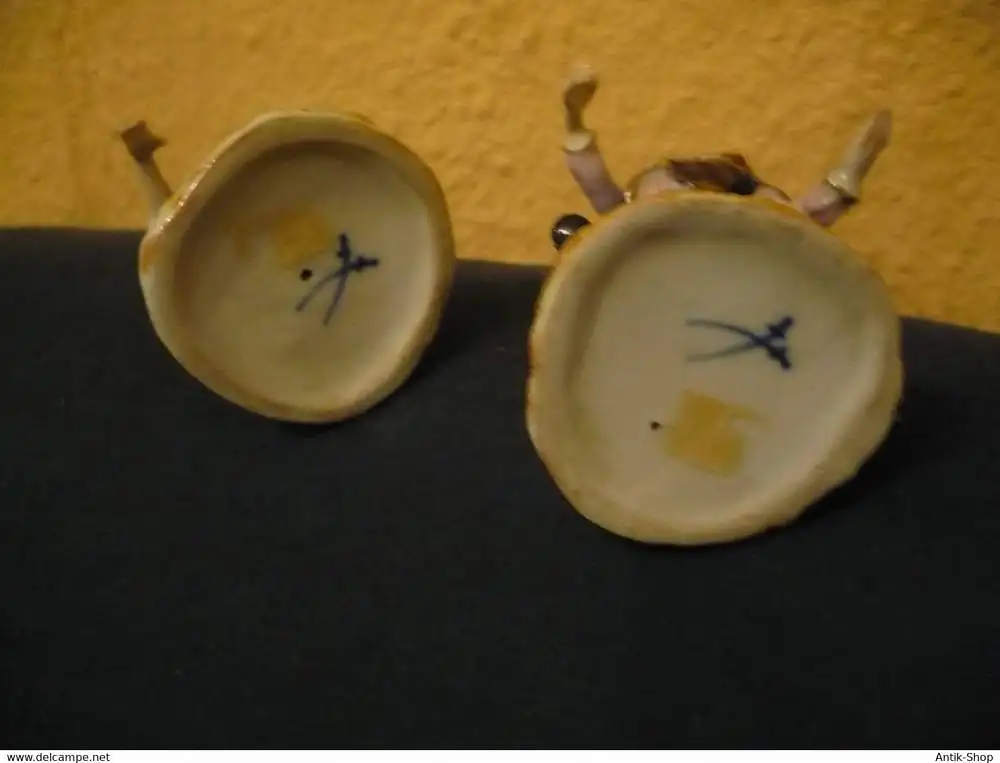 Galantes Paar - zwei Porzellan Figuren - gekreuzte Schwerter (1024) Preis reduziert 4