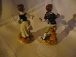 Galantes Paar - zwei Porzellan Figuren - gekreuzte Schwerter (1024) Preis reduziert 6