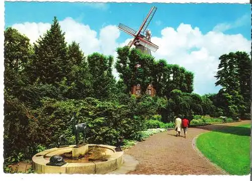 Bremen - Rehbrunnen und Mühle am Wall - von 1962   (AK6111)