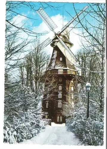 Bremen - Mühle am Wall im Schnee - von 1962 (AK6119)