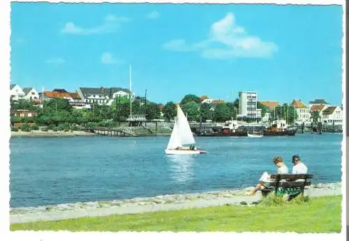 Bremen - Die Weser bei Vegesack an der Fähre nach Lemwerder - von 1964  (AK6126)