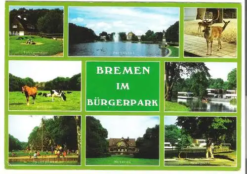 Bremen - Im Bürgerpark - 8 Ansichten - von 1969  (AK6128)