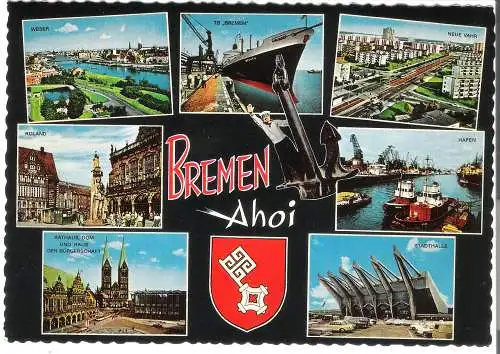 Bremen  - Ahoi - 7 Ansichten - von 1962 (AK6148)