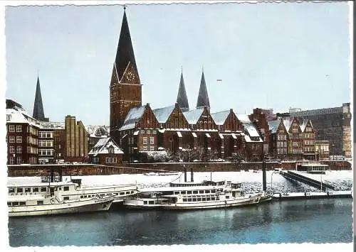 Bremen  - Winterlich - Partie an der Weser - von 1962 (AK6170)