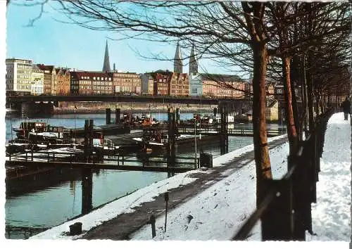 Bremen  - Winterlich - Partie an der Weser - von 1962 (AK6171)