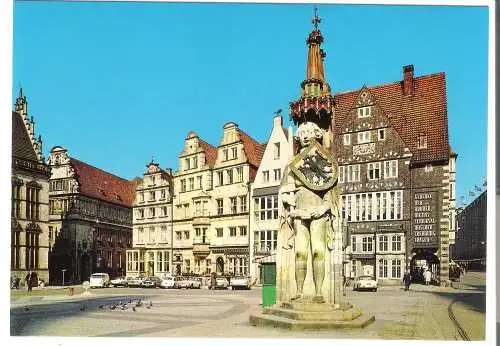 Bremen  - Marktplatz mit Roland- von 1964  (AK6197)