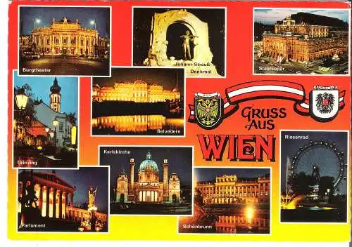 Wien - 9 Ansichten  - von 1974   (AK6206)