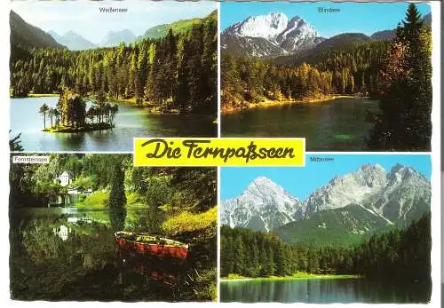 Die Fernpaßseen - Weißensee - Blindsee - Fernsteinsee - Mittersee - von 1962 (AK6214)