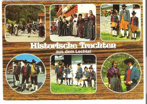 Historische Trachten aus dem Lechtal - 6 Ansichten - von 1972 (AK6218)