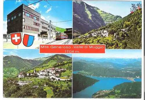 Monte Generoso - Valle di Muggio - 4 Ansichten - von 1976  (AK6258)