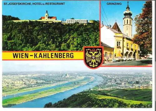 Wien - Kahlenberg - St.Josephskirch, Hotel u. Restaurant - 3 Ansichten - von 1978 (AK6281)