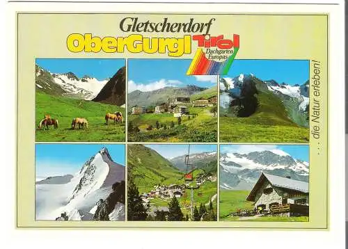 Gletscherdorf Obergurgl - 6 Ansichten - von 1974 (AK6293)