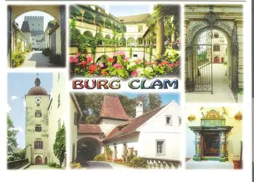 Burg Clam - 6 Ansichten - von 1974 (AK6297)