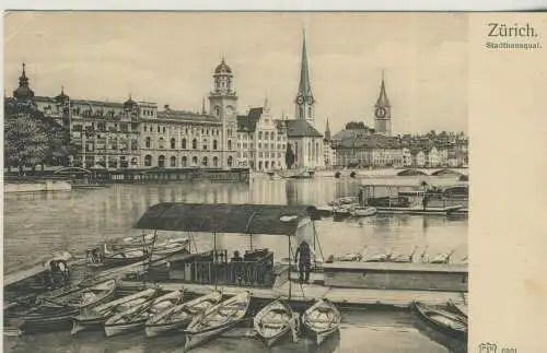 Zürich - Stadthausquai -  von 1914  (AK58861)