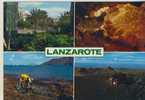 Lanzarote - La isla de los volcanes - 4 Ansichten - von 1974  (AK58894)