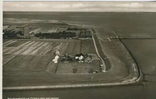 Nordseeheilbad Cuxhaven-Neuwerk - Luftaufnahme - von 1952 (AK58903)