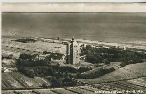 Nordseeheilbad Cuxhaven-Neuwerk - Luftaufnahme - von 1952 (AK58904)