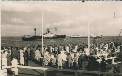 Nordseeheilbad Cuxhaven - Auf der Alten Liebe - von 1952 (AK58905)